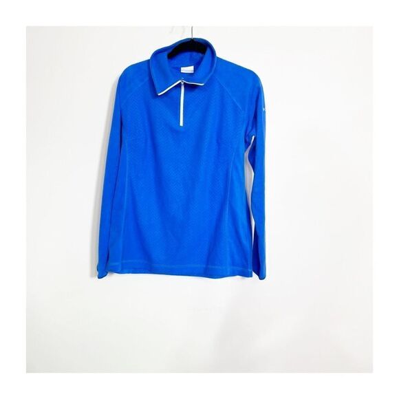 Columbia Pullover Glacial Fleece III Half Zip Blue Large New - Picture 1 of 7